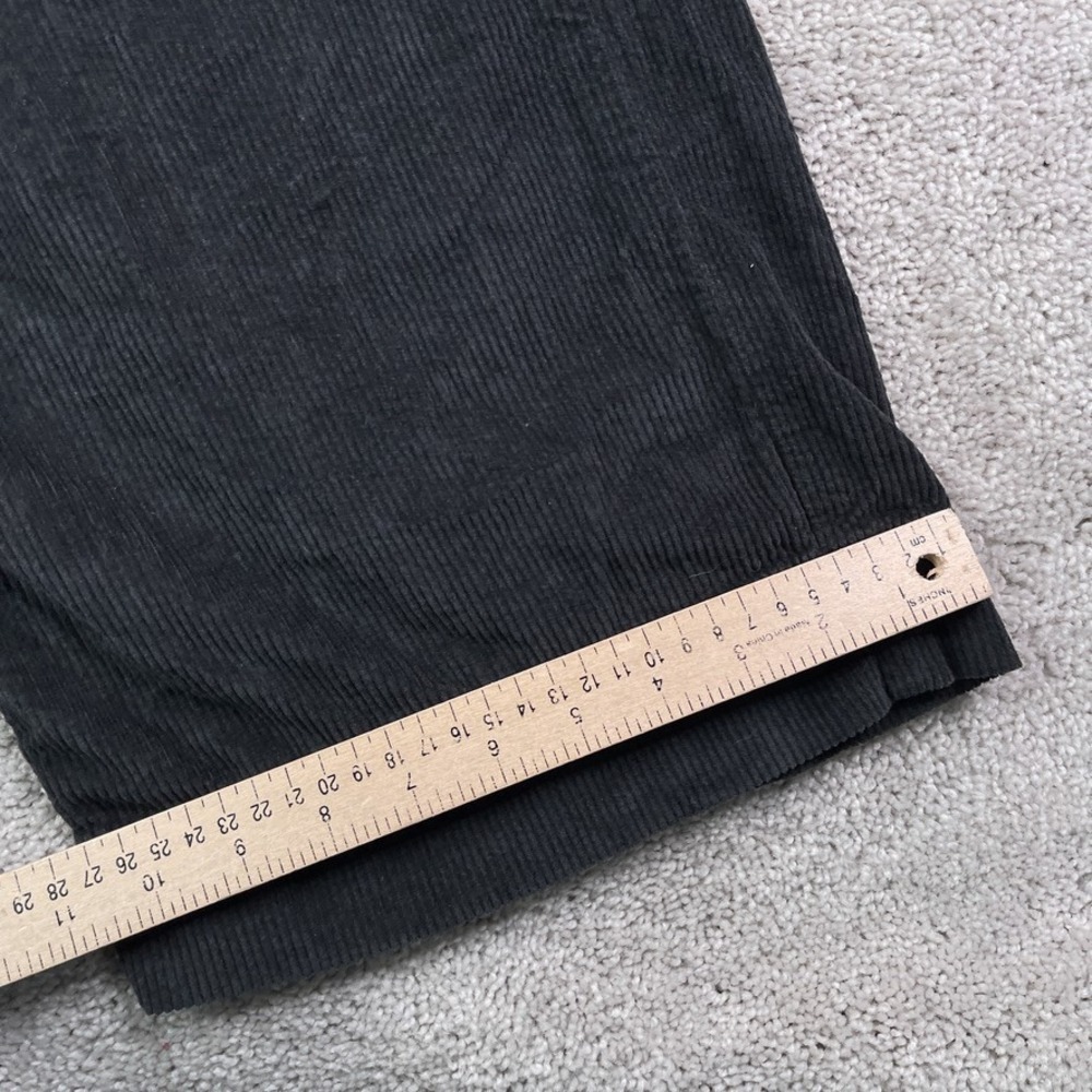 American Eagle Pants Womens 10 Black Corduroy High Rise Baggy Wide Leg Cargo - Picture 10 of 16